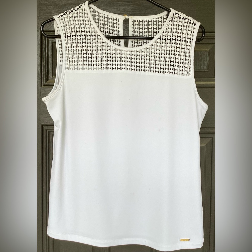 Woman’s Calvin Klein White Sleeveless Top